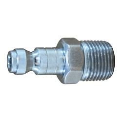 Midland Industries 28511 Tru-Flate Parker Interchange Plug, 3/8 in Nominal, MNPT, 250 psi Pressure, Steel, Import - Pneumatic Quick Connect Fittings